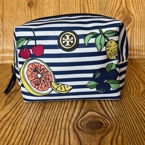 HOSTPICK !!   Tory Burch Striped/Fruit Cosmetic Pouch